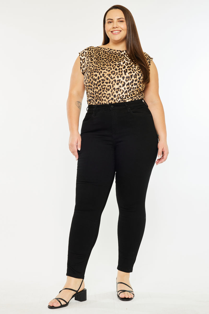 Shuri High Rise Super Skinny Jeans for Women - Plus Size Stretch Denim Pants, Comfortable & Flattering Fit - Perfect for Casual Wear, Night Out and Everyday Fashion