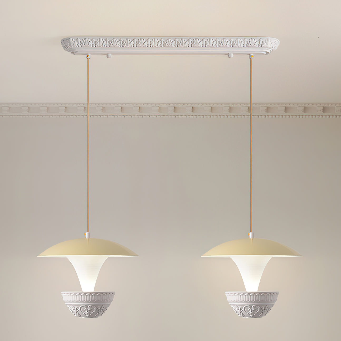 Modern Parachute Pendant Light - Adjustable Hanging Chandelier for Dining Room, Kitchen Island, Bedroom & Living Room Decor