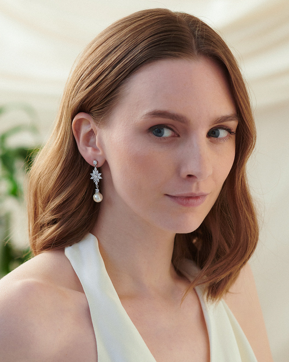 Elegant Amina Pearl Earrings for Women - 14K Gold Plated Freshwater Pearl Studs | Perfect for Weddings, Parties & Everyday Wear