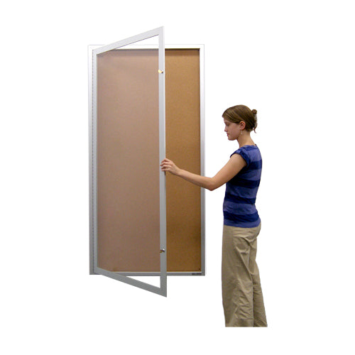 Extra Large 36 x 48 Enclosed Bulletin Board - Metal Wall Display Case with 4 Finish Options | Perfect for Offices, Classrooms & Home Organization | SwingCase Indoor Message Board for Announcements & Decor