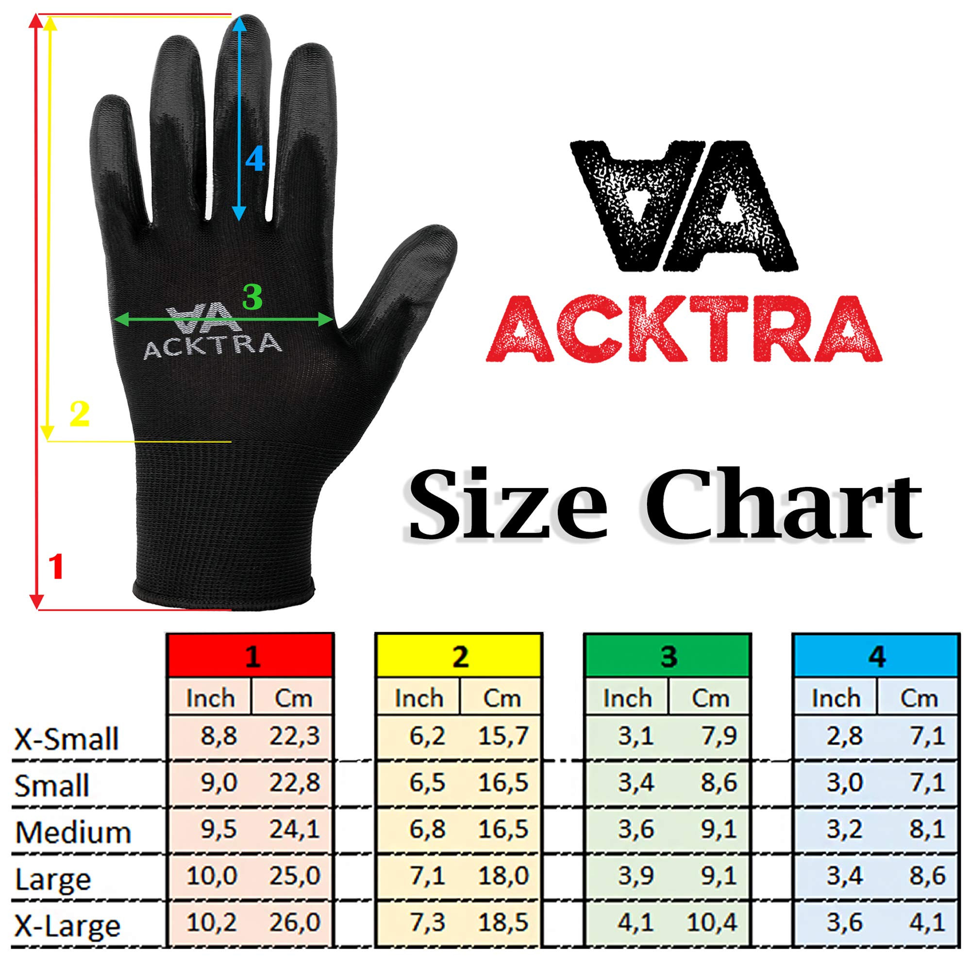 120 Pairs PU Coated Safety Work Gloves - Thin & Lightweight Polyester with Black Coating - EN388 3121X Certified - Multipurpose Unisex Gloves for Construction, Gardening, Warehouse & DIY Projects (Bulk Pack, X-Small)