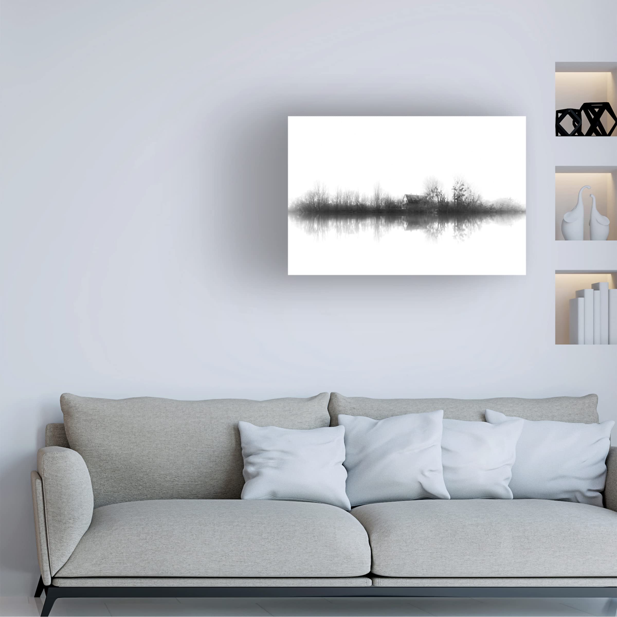 Boris Hristov 'Silence' Canvas Wall Art Print - Modern Abstract Painting for Living Room, Bedroom & Office Decor | Trademark Fine Art Collection