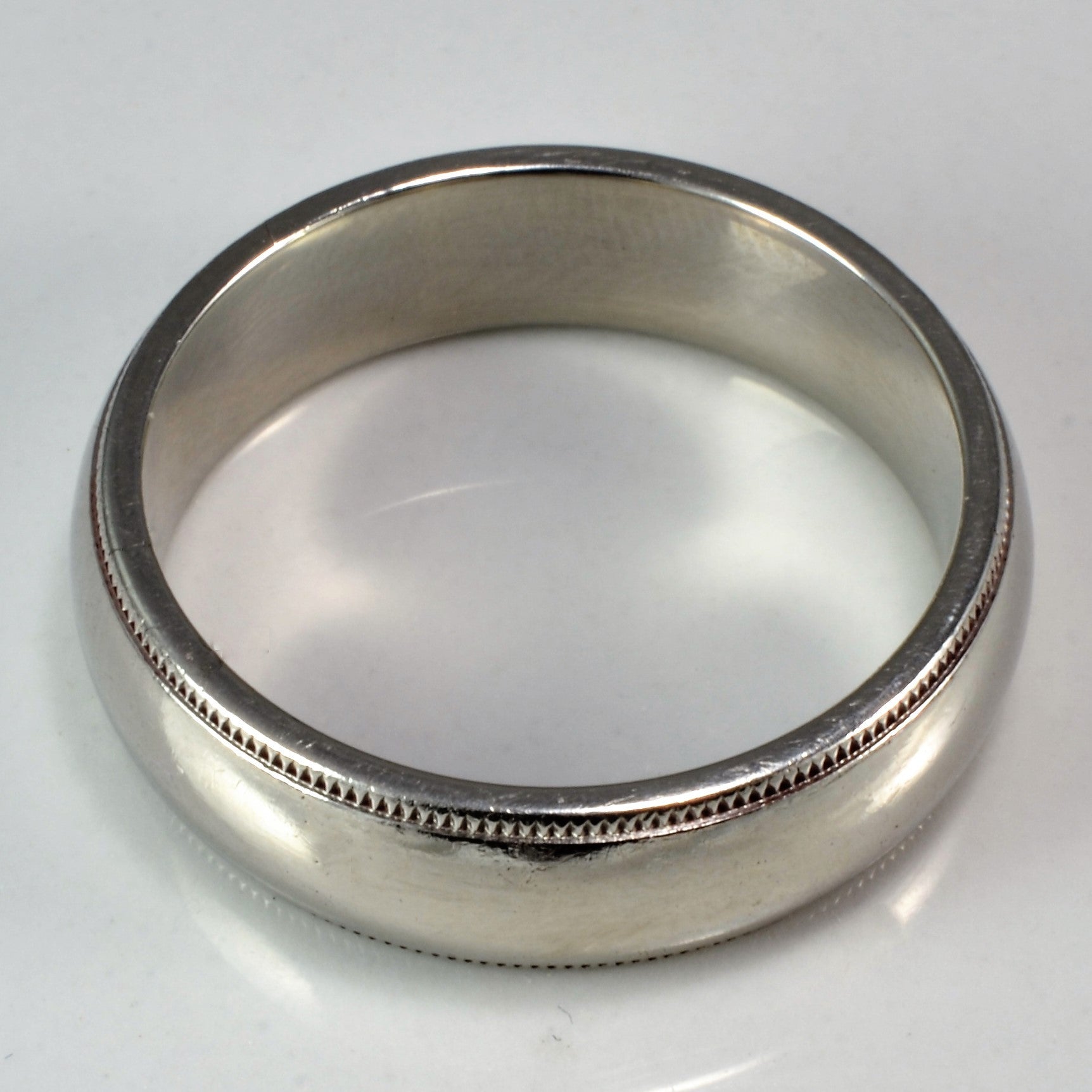 Tiffany & Co. Milgrain Platinum Wedding Band for Women - Size 9.75 | Elegant Engagement & Anniversary Ring | Perfect for Bridal Jewelry, Wedding Ceremony & Special Occasions