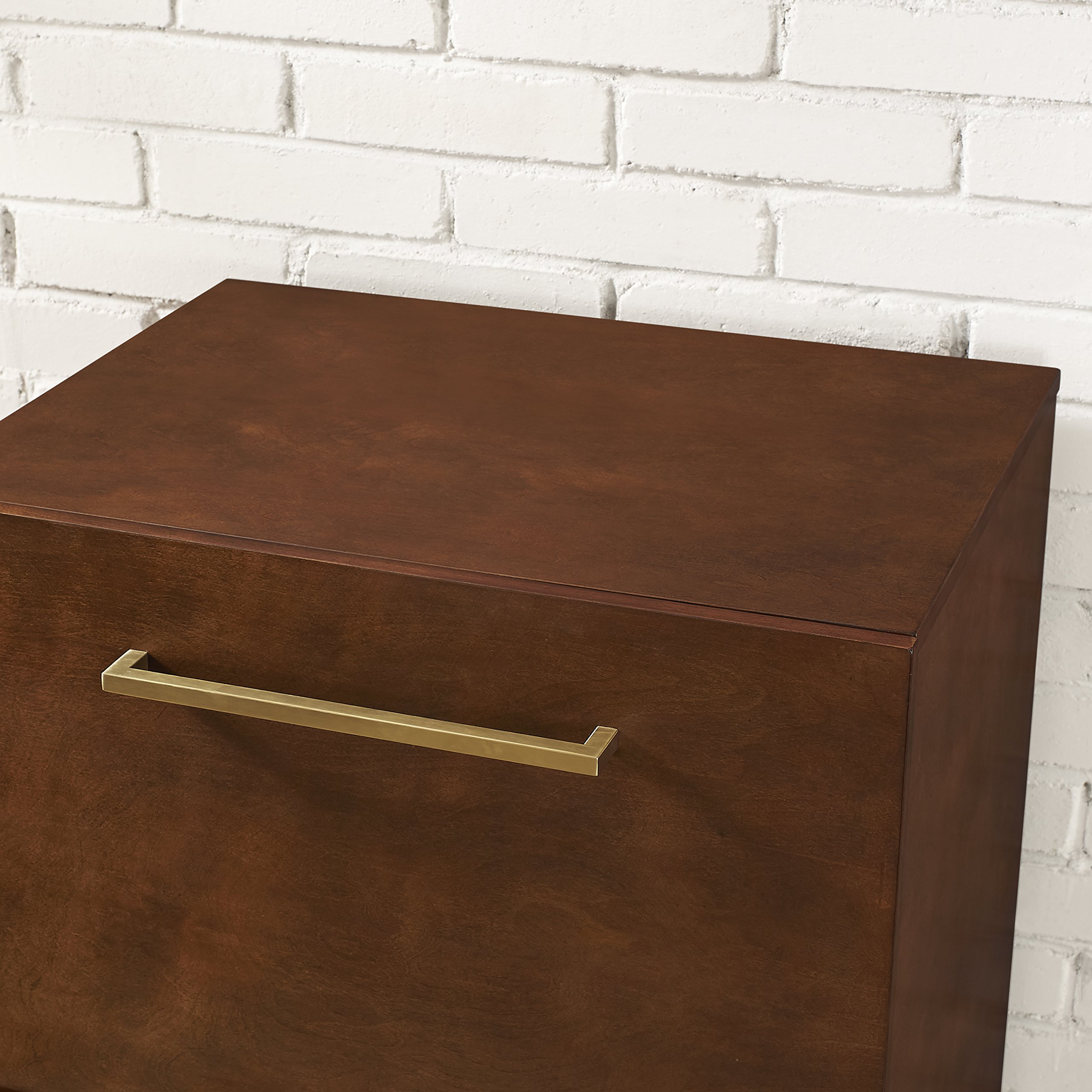 Vintage Mahogany Bar Cabinet with Storage Drawers & Fold-Out Table - Everett by Crosley Furniture | Perfect for Home Bars, Dining Rooms & Entertaining Spaces