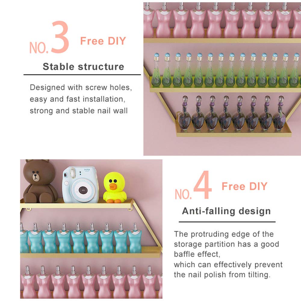 Metal Wall-Mounted Nail Polish & Essential Oil Organizer - 12-Tier Display Shelf for Salon, Spa & Home - Perfect for Cosmetics, Perfumes, Spices & Beauty Supplies Storage - Ideal for Nail Salons, Bathrooms & Vanity Organization