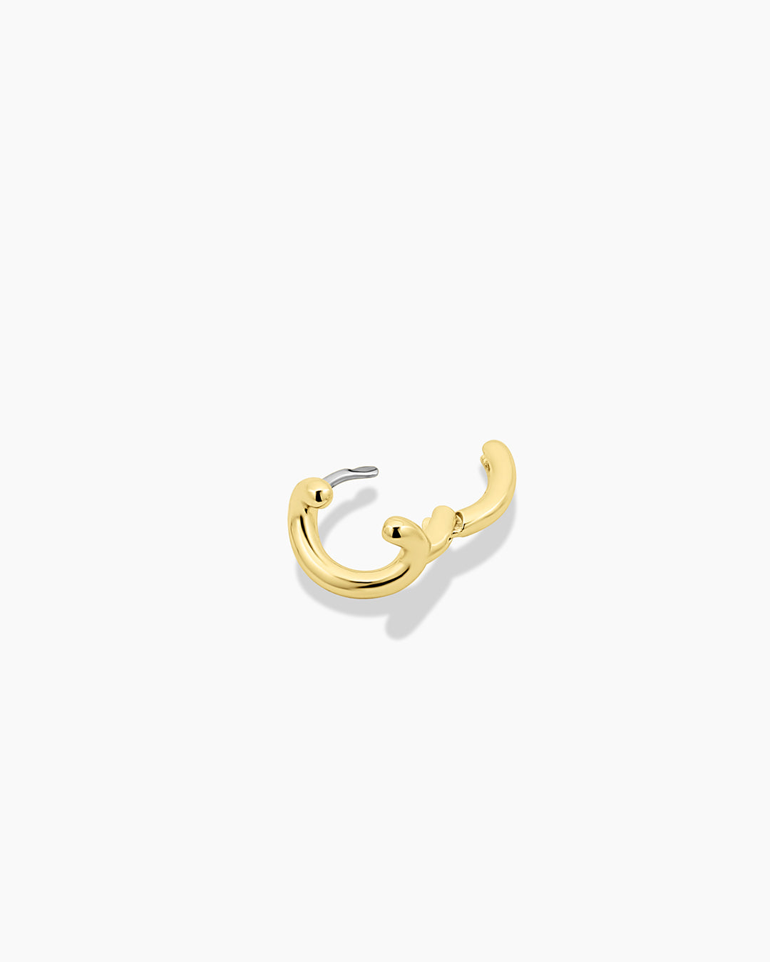 Alphabet Single Huggie Earrings - Gold Plated Initial Letter Studs for Women - Perfect for Everyday Wear, Gifts & Special Occasions