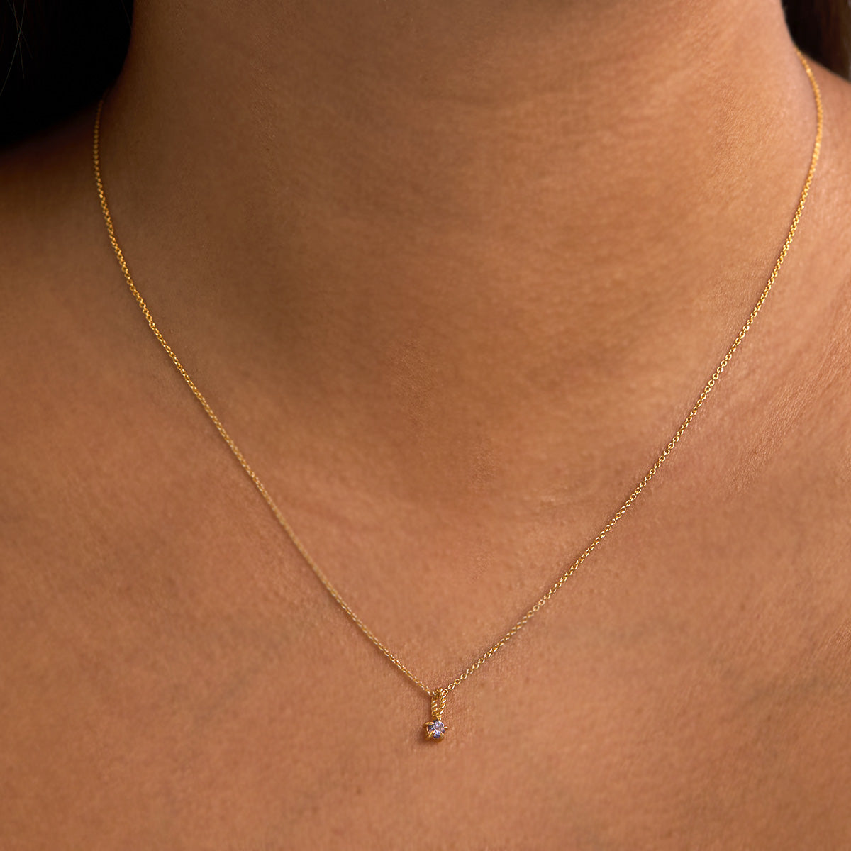 14K Gold Amethyst Birthstone Necklace for Women - Elegant February Jewelry Gift for Her, Perfect for Valentine's Day & Anniversary