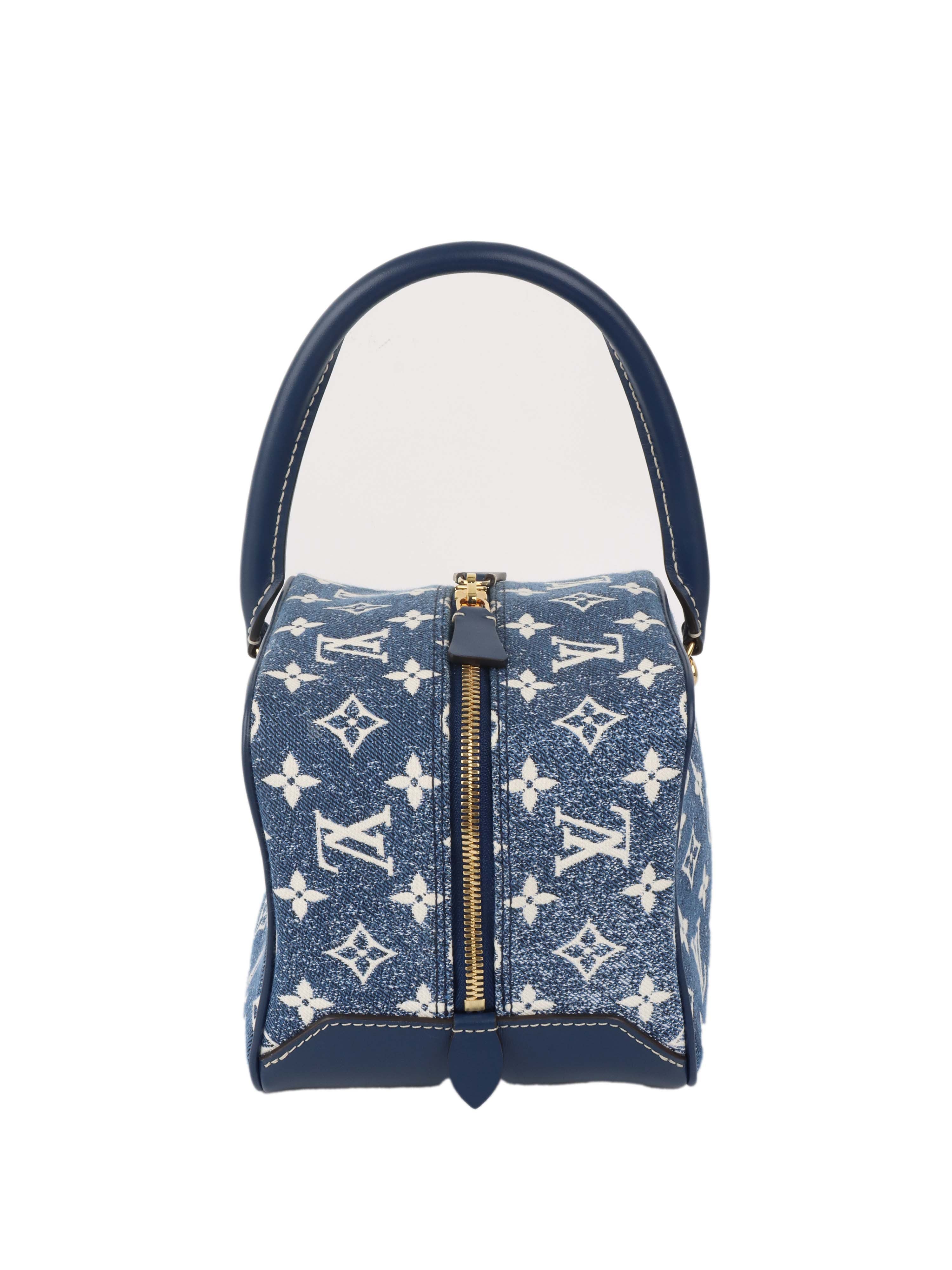 Authentic Louis Vuitton Denim Dice Bag - Luxury Designer Crossbody Purse for Women | Perfect for Casual Outings, Travel & Everyday Use