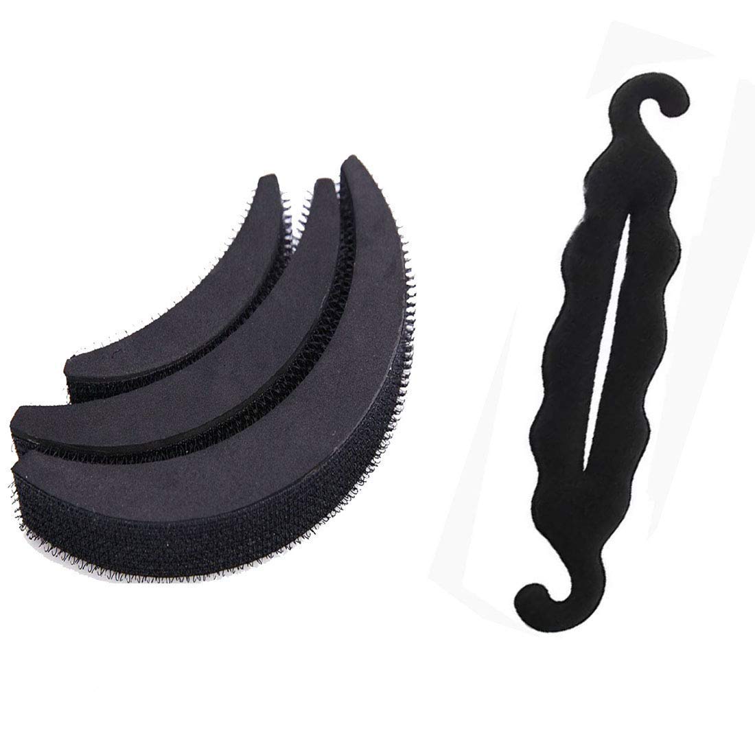 Boho Hair Styling Set for Women - 3-Piece Magic Foam Sponge Donut Maker, Ponytail Bun Twister & Hair Clip for Voluminous Updos - Perfect for Weddings, Parties and Everyday Hairstyles