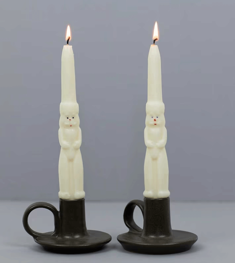Pack of 2 Handmade Santa Claus Christmas Candles - Holiday Home Decor, Gift for Christmas, Birthday & Winter Celebrations - Perfect for Fireplace Mantel, Dining Table Centerpiece & Holiday Party Decorations