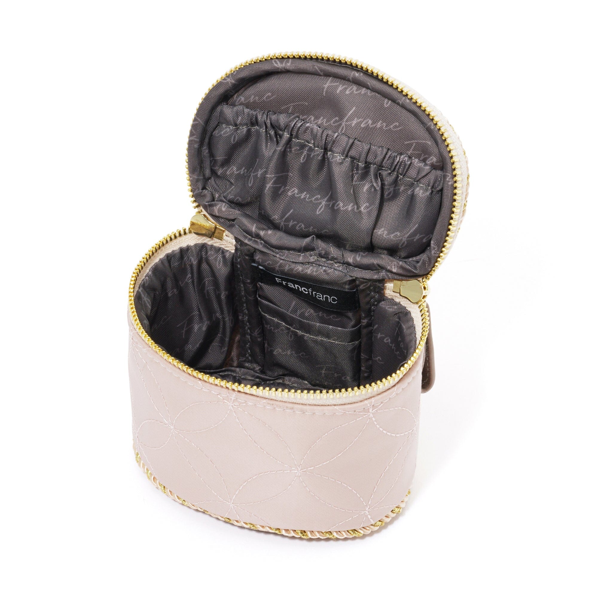 Bell Vanity Pouch Mini Grey - Small Cosmetic Bag for Makeup & Travel Essentials | Perfect for Women's Toiletries, Jewelry & Daily Organizer (Grey)