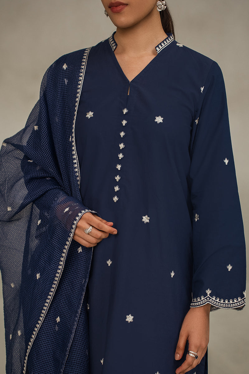 Midnight Pearl 2-Piece Set (Shirt & Dupatta) - Elegant Ethnic Outfit for Women, Parties, Weddings & Festive Occasions