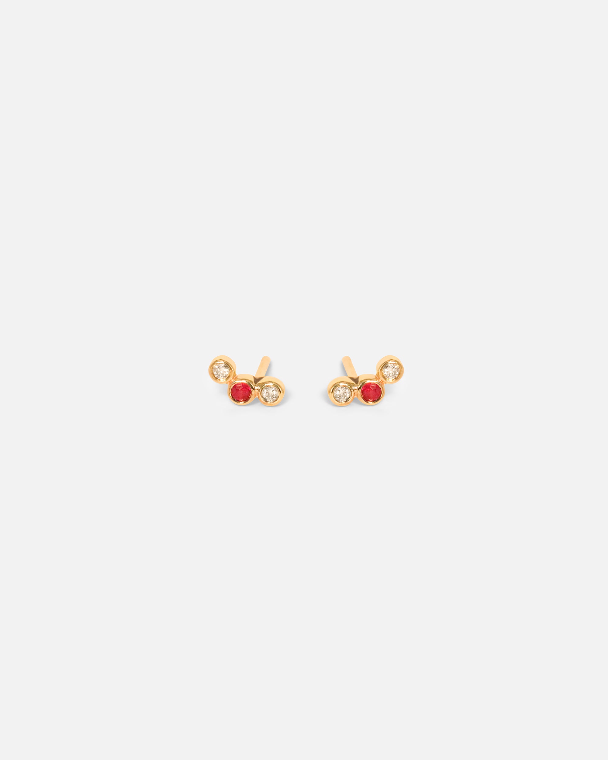 3-Piece Bezel Set Stud Earrings for Women - Minimalist Cubic Zirconia Studs for Everyday Wear & Special Occasions