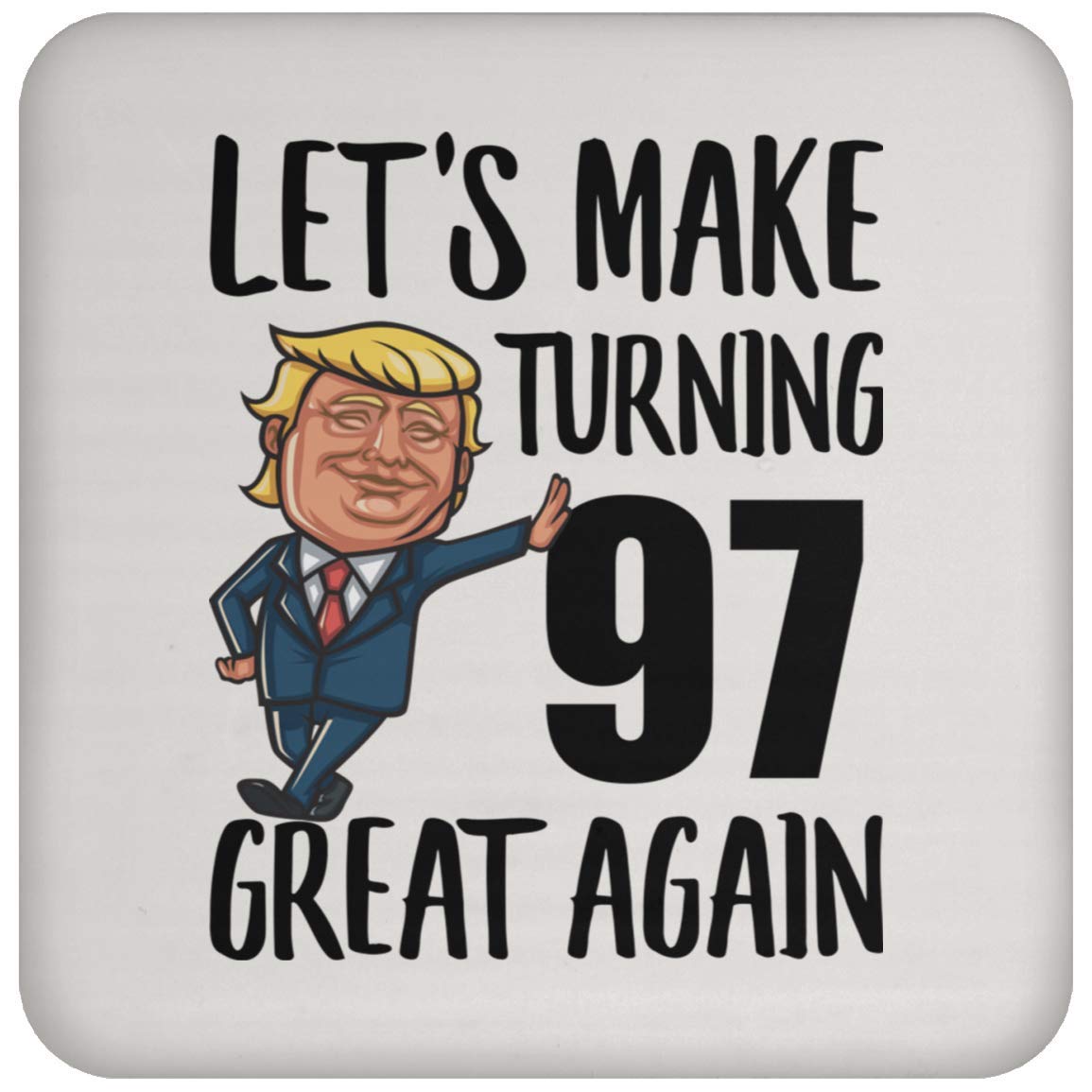 97th Birthday Gifts for Men & Women - Personalized Coaster for 97 Year Old Born in 1922 - Unique Christmas 2022 Present - Perfect for Anniversary, Retirement Party & Senior Celebration