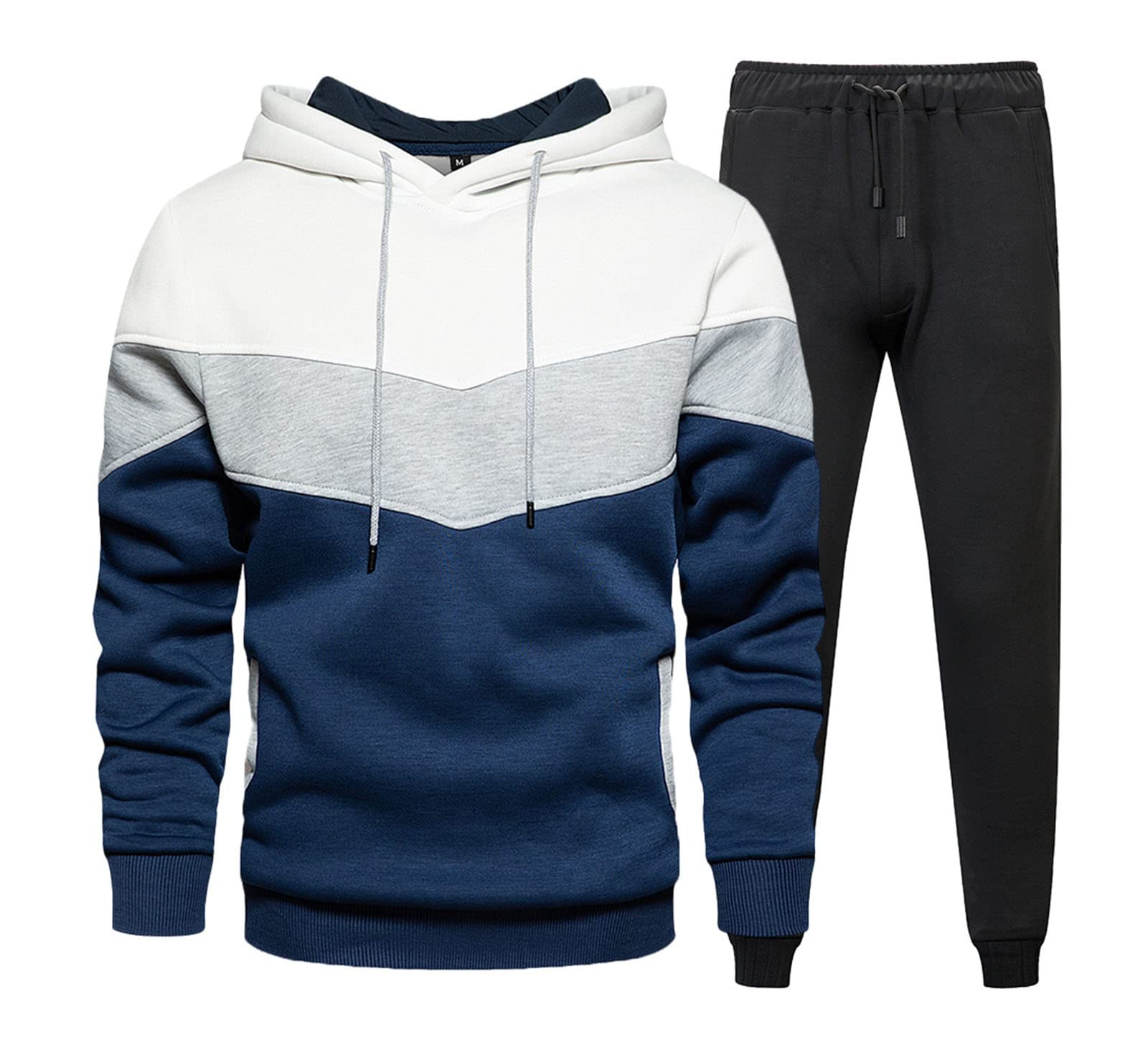 Men's Athletic Jogging Suits Set - Breathable Running Tracksuit with Patchwork Design for Gym, Workout & Casual Wear | Perfect for Jogging, Training & Outdoor Sports