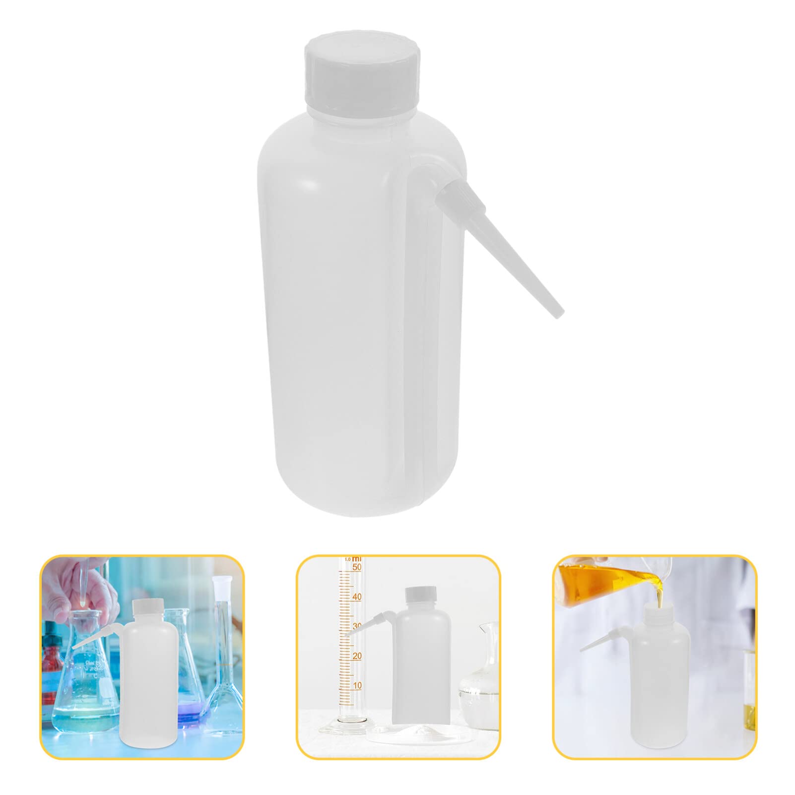 **Lab Safety Wash Bottles - 4PCS PE Squeeze Bottles for Chemical & Water Dispensing | Ideal for Laboratory, Tattoo Cleaning, Gardening & DIY Projects**