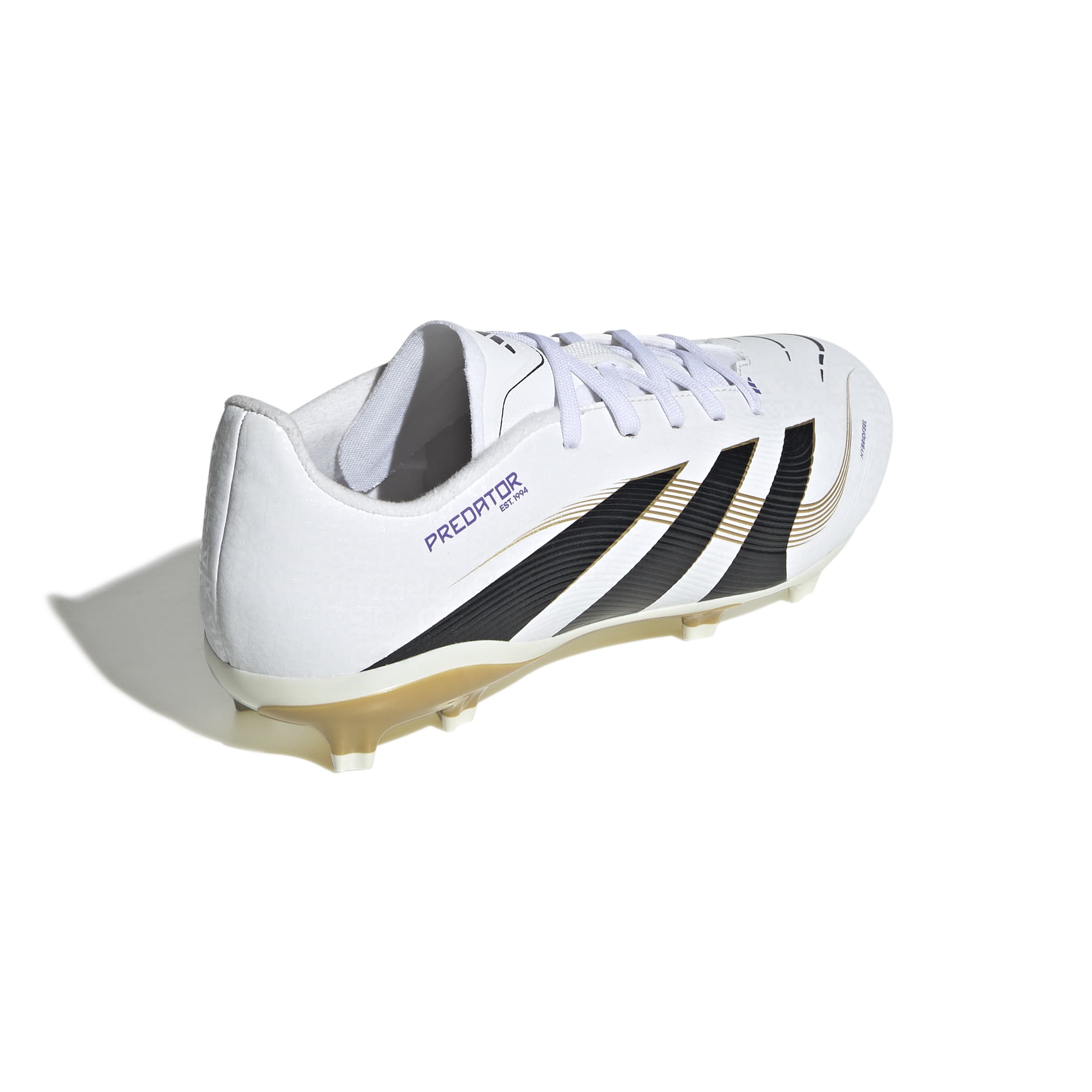 Adidas Predator League FG/MG Junior Football Boots for Kids - White/Core Black/Gold Metallic - Firm Ground & Multi-Ground Soccer Cleats for Youth Players - Perfect for Training and Matches