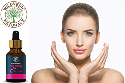 Wildvedic Naturals Vitamin C Face Serum for Glowing Skin - Brightening, Depigmentation & Repair Treatment - 30ml for Women & Men with Oily Skin - Perfect for Daily Skincare Routine & Nighttime Regimen