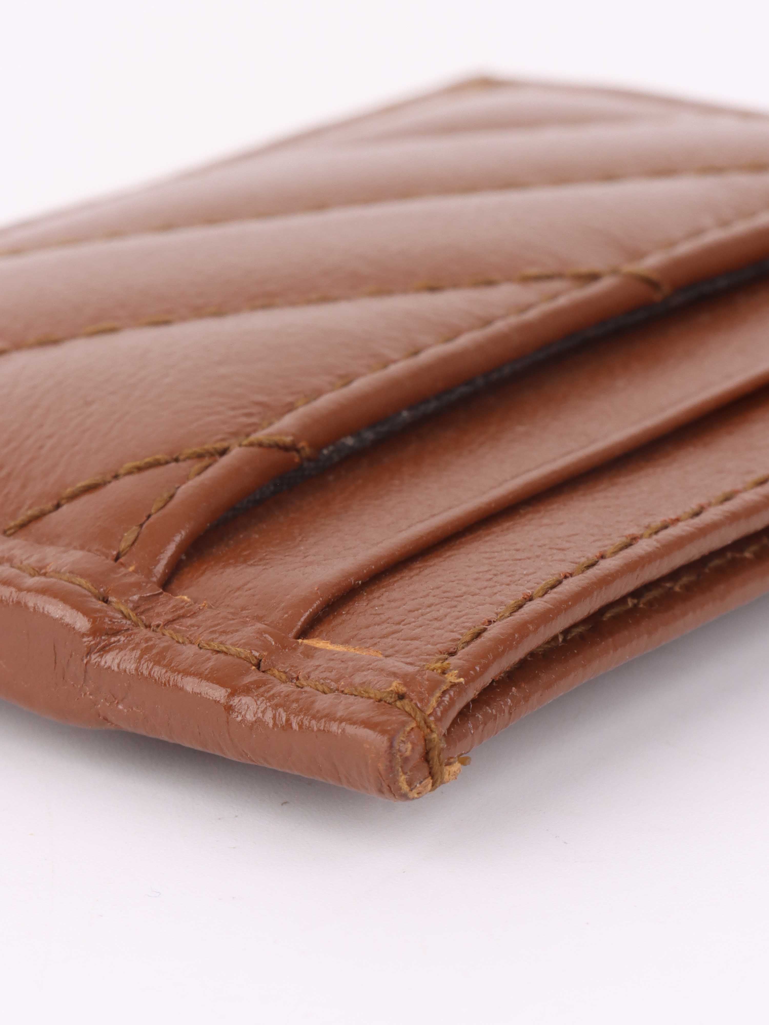 Gucci GG Supreme Brown Leather Card Holder Wallet for Men & Women - Perfect for Everyday Use, Travel & Business
