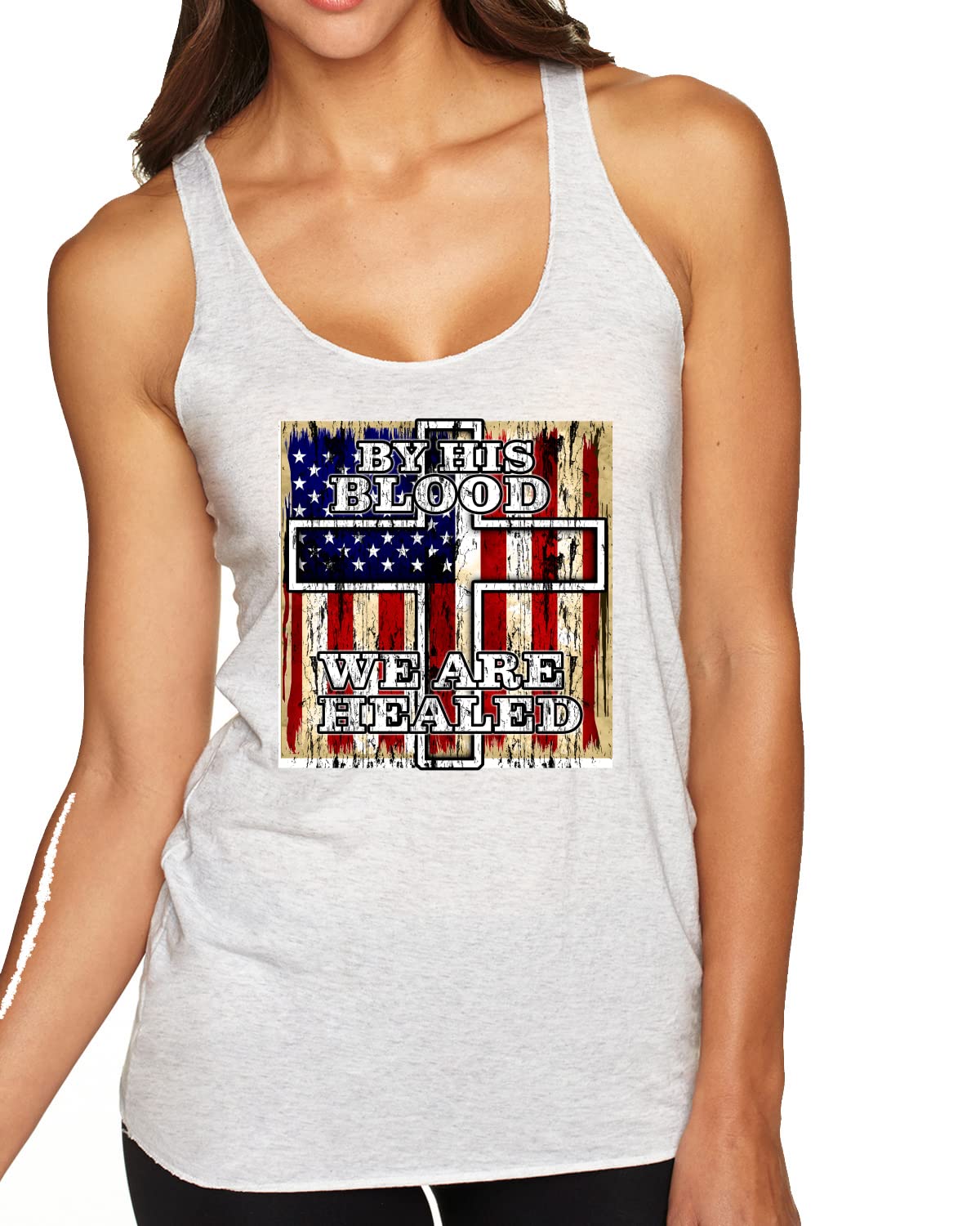 Inspirational Christian Tri-Blend Racerback Tank Top - Church & Worship Wear
