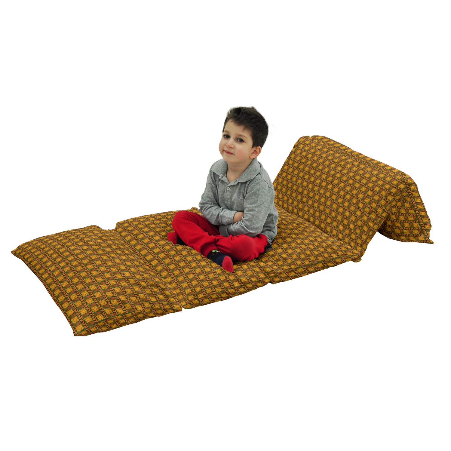 Ambesonne Zambia Floor Pillow Cover - Kenya Geometric Print Fabric Case for 5 Pillows (88