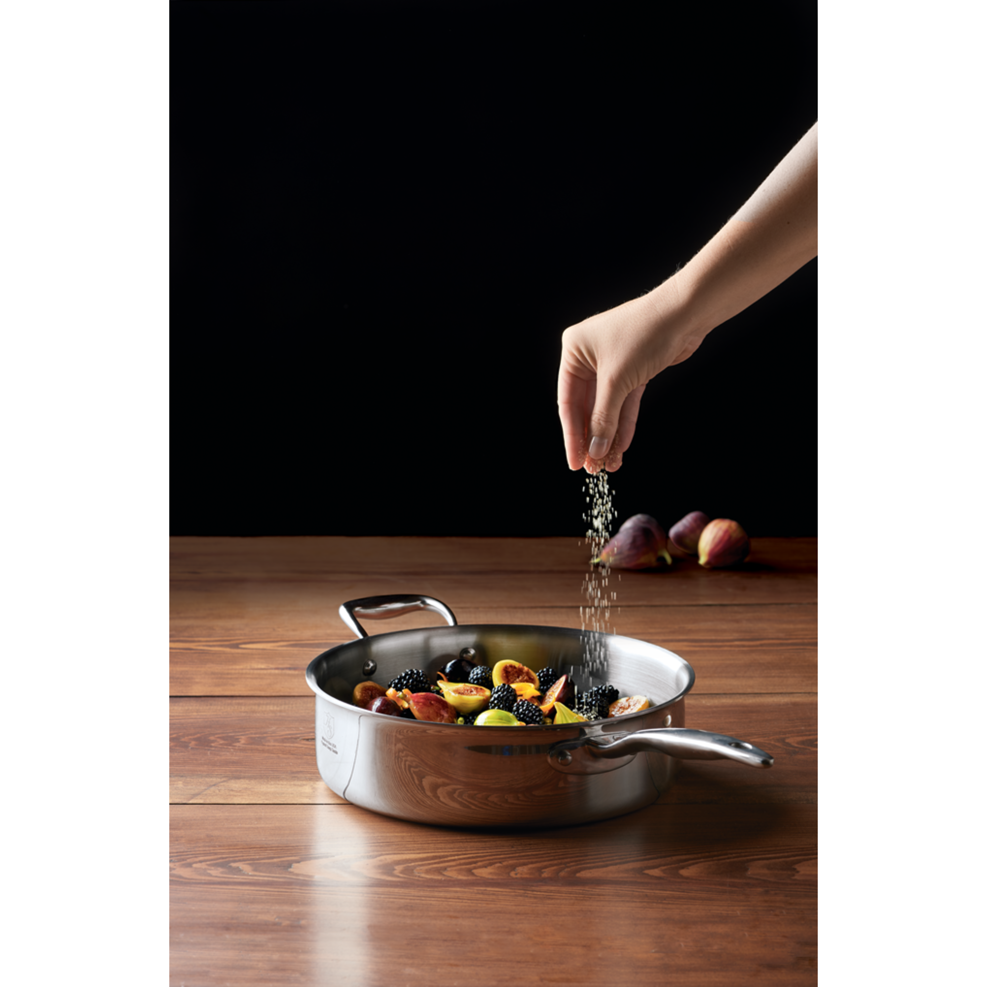 Premium Titanium Series 4 Quart Sauté Pan with Glass Lid - Nonstick Cookware for Frying, Searing & Simmering - Perfect for Stovetop Cooking & Family Meals