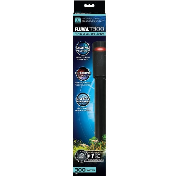 Fluval T Series Aquarium Heater - Submersible Fish Tank Heater for Freshwater & Saltwater Aquariums - Perfect for Tropical Fish, Betta Tanks & Marine Life