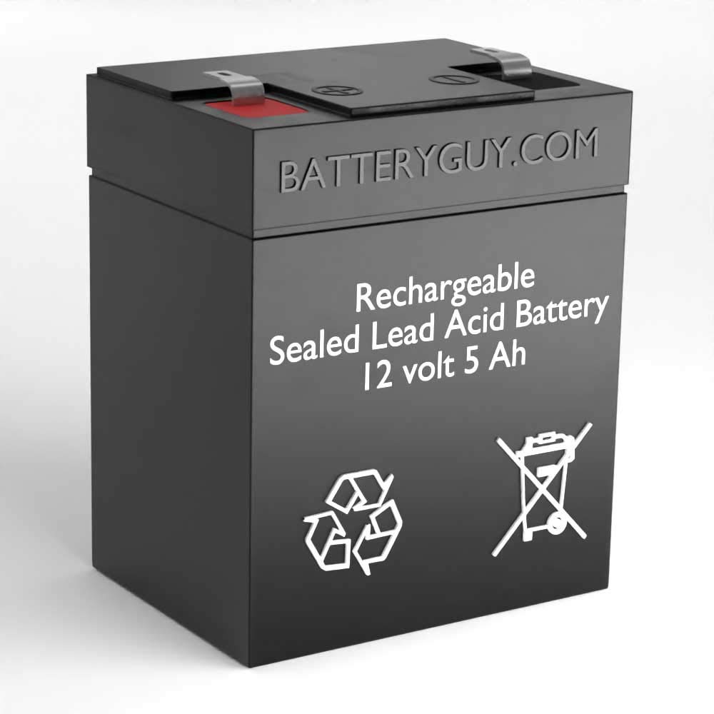 12V 5Ah SLA Replacement Battery Pack (2-Pack) - Rechargeable Sealed Lead Acid Battery for Power Wheels, Emergency Lights, Security Systems & UPS Backup