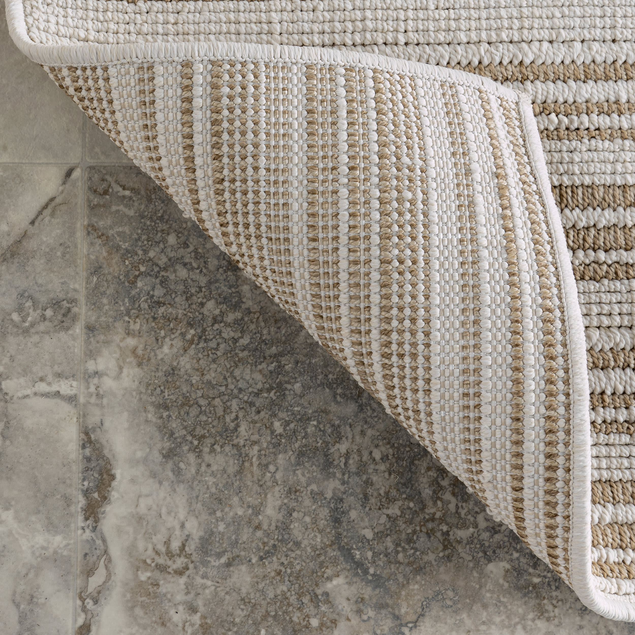Boniface Indoor Outdoor Rug - Non-Slip Brown Area Carpet for Living Room, Bedroom, Patio & Deck - Durable & Easy to Clean Home Decor Mat