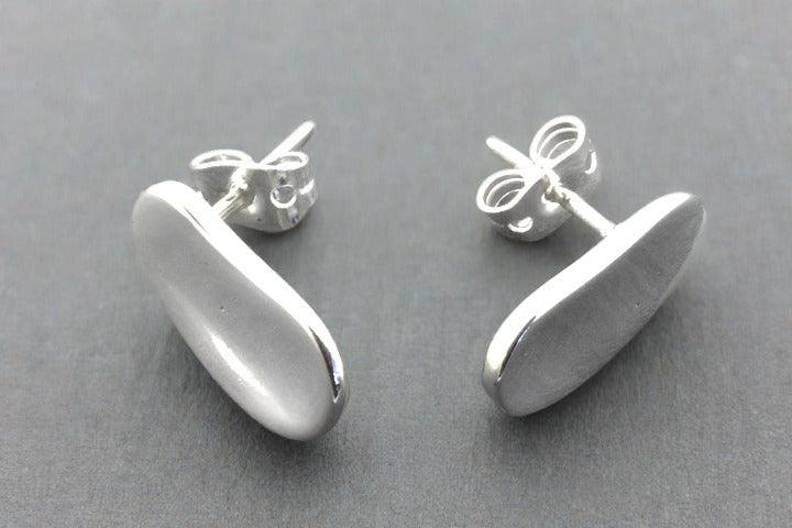 Pebble Stud Earrings - Sterling Silver 925 Hypoallergenic Jewelry for Women, Trendy Minimalist Accessories for Everyday Wear & Special Occasions