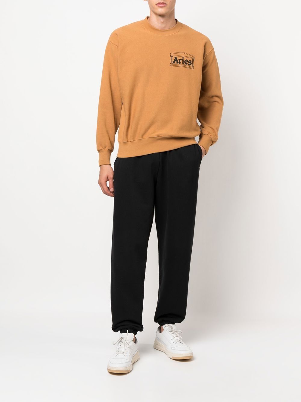Aries Sweaters for Women - Soft Camel Color Knit Pullover - Cozy Winter Fashion for Casual Wear & Office Outfits