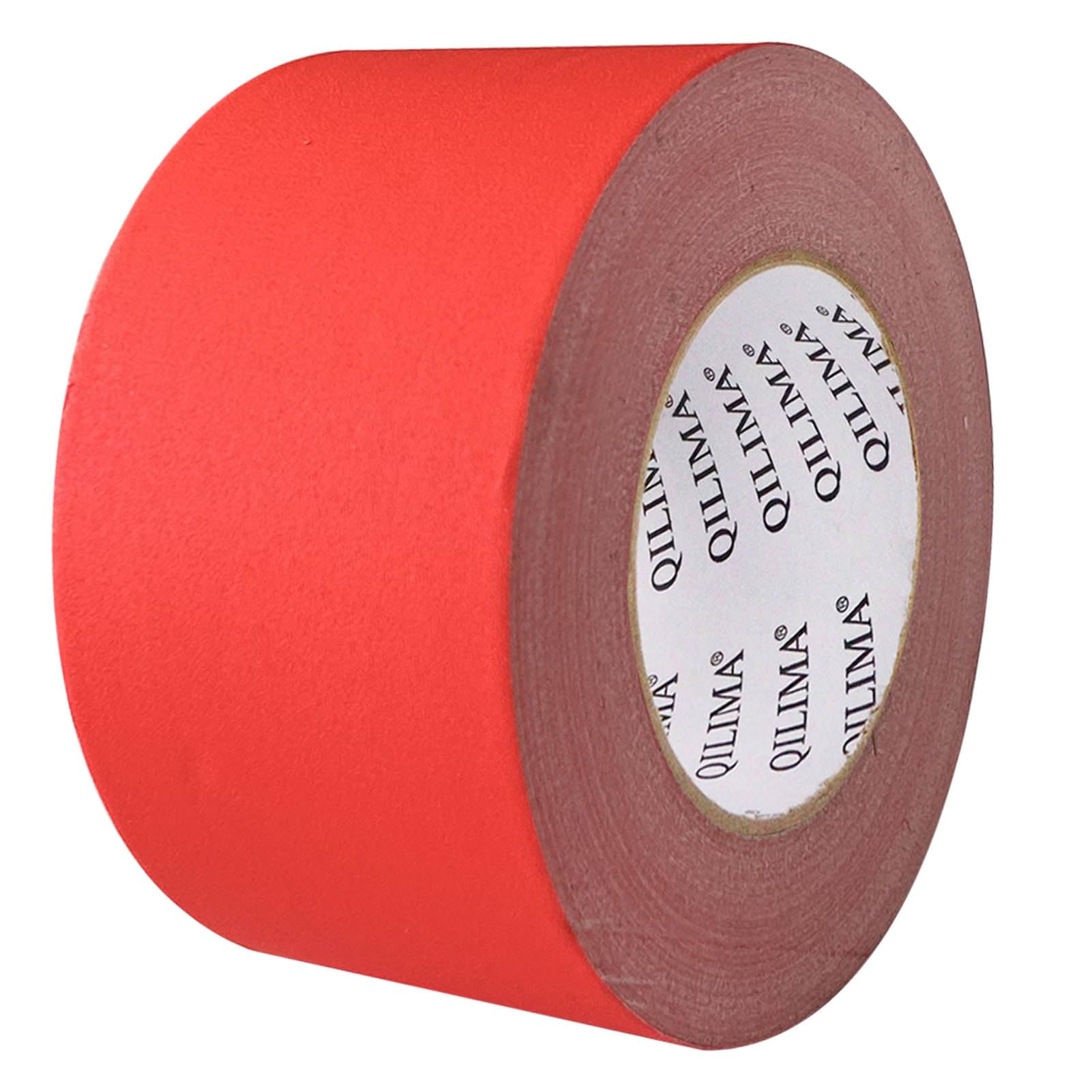 QILIMA Red Gaffers Tape 3 Inch x 60 Yards - Professional Grade Non-Reflective Matte Gaff Tape for Electrical Cords, Cable Management & Stage Marking - Durable Floor Tape for Theaters, Studios & Event Setup