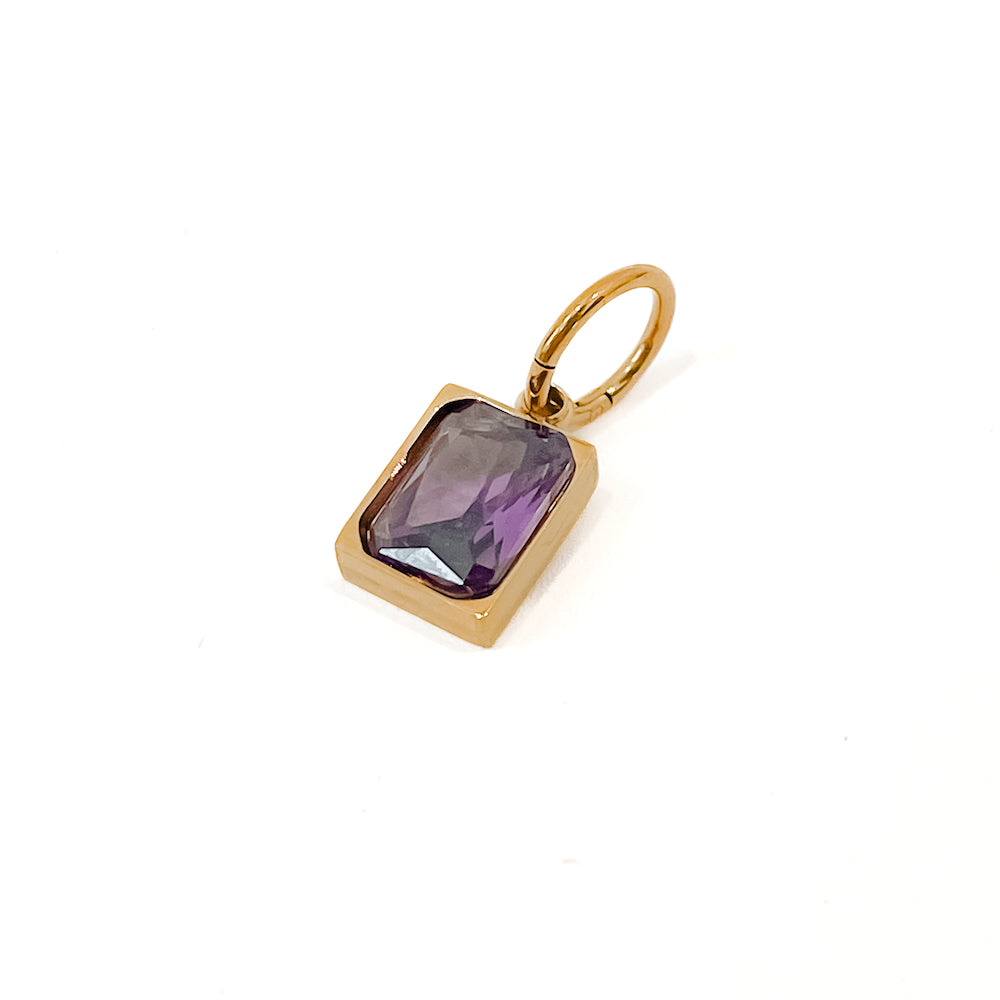 Birthstone Charm Bar Chanelle Charms - Waterproof Sterling Silver Jewelry for Women | Perfect for Necklaces, Bracelets & Gifts