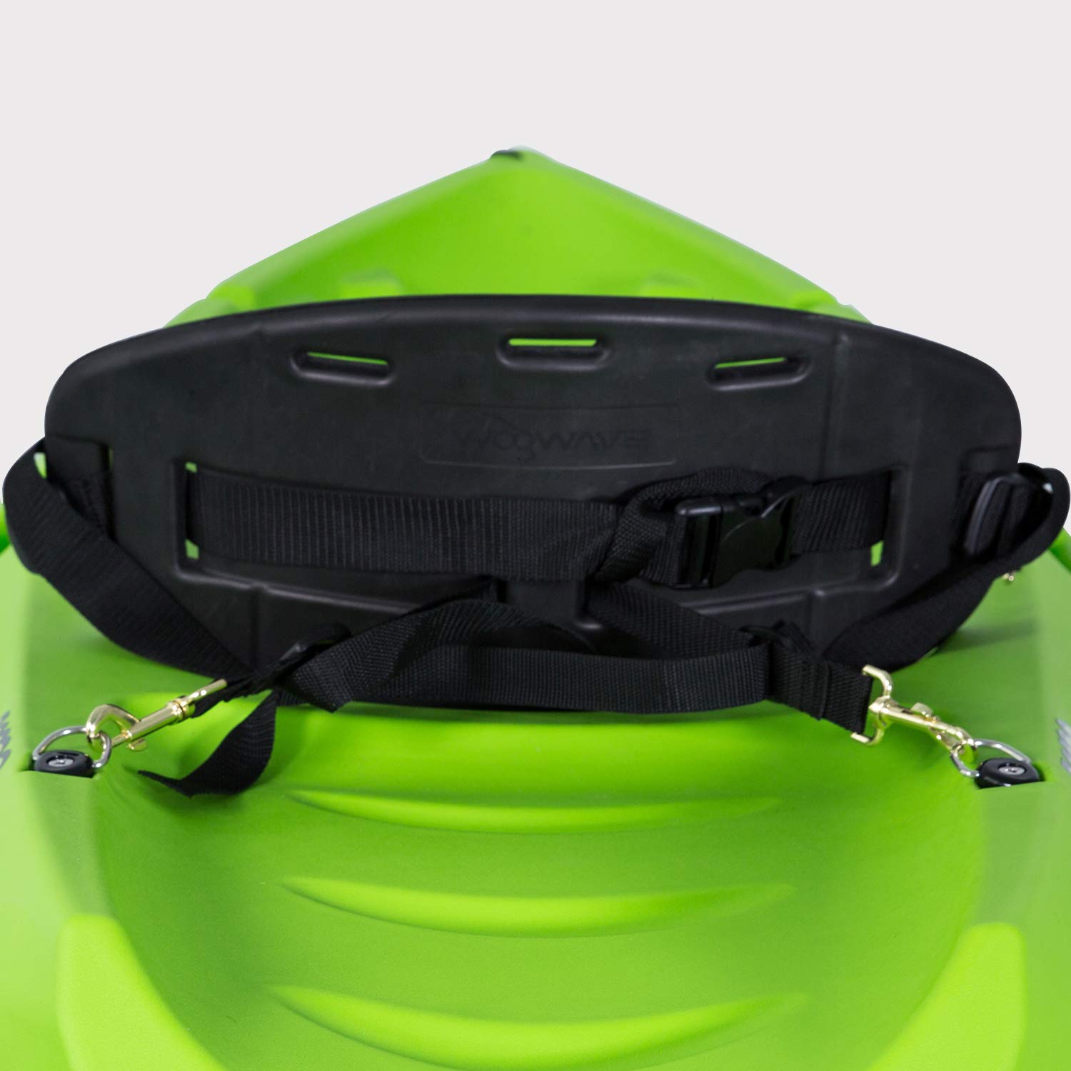 **WOOWAVE Adjustable EVA Kayak Backrest - Comfortable Padded Lumbar Support with EZ Clips for Canoe & Surfing - Perfect for Kayaking, Fishing, and Water Sports**    *(场景: Ideal for long paddling sessions, fishing trips, or recreational water activities to reduce back fatigue and enhance comfort.)*