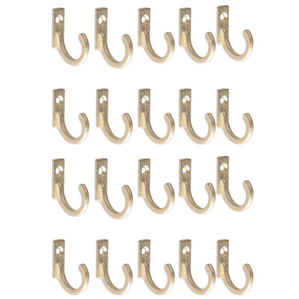 DOITOOL 20Pcs Mini Retro Wall Hooks - Zinc Alloy Wall Hangers for Kitchen, Bathroom & Office Organization - Vintage Cabinet Hooks for Keys, Towels & Decor