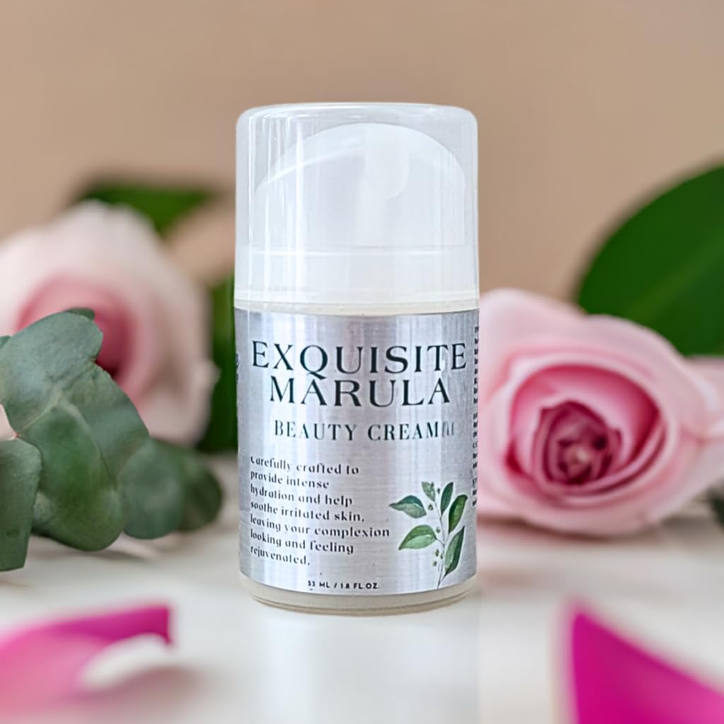 Premium Marula Oil Beauty Cream for Face & Body - Hydrating, Anti-Aging & Nourishing - Perfect for Dry Skin Care & Nighttime Moisturizing Routine