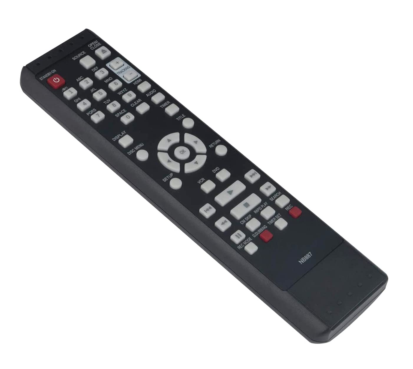 ALLIMITY NB887 NB887UD Replacement Remote Control Compatible with Magnavox HDMI 1080p DVD Recorder & VCR Combo Player - Models RZV427MG9A, RZV427MG9, ZV427MG9, ZV427MG9B, ZV427MG9A, MDR161V, MDR161V/F7 | Easy Setup for Home Entertainment System