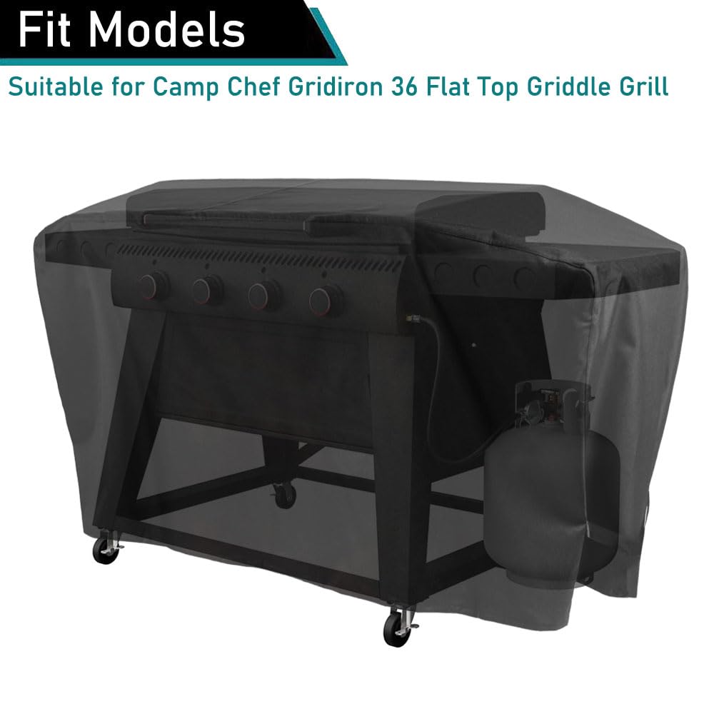 **Heavy Duty Waterproof Grill Cover for Camp Chef Gridiron 36 Flat Top Griddle – Outdoor FTG36/PC36XL Protection – Ideal for Camping, Backyard BBQs & Outdoor Cooking**