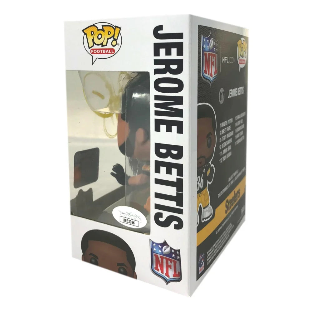 Jerome Bettis Autographed Funko Pop #117 with JSA COA - Pittsburgh Steelers Signed Football Collectible - Perfect for Sports Memorabilia Displays & Steelers Fan Gifts
