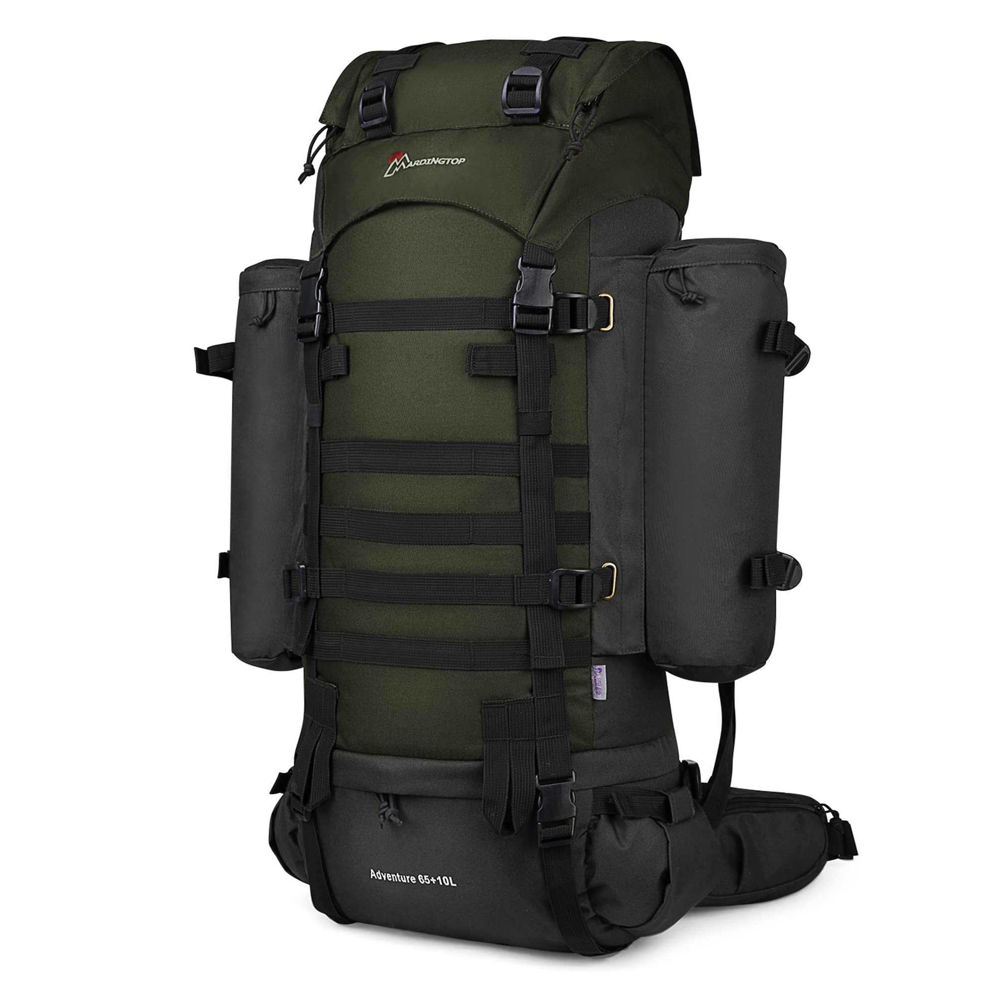 Mardingtop 65+10L Military Tactical Backpack with Rain Cover - Waterproof Hiking Backpack for Trekking, Camping & Outdoor Travel | Perfect for Adventure, Survival Gear & Daily Commute
