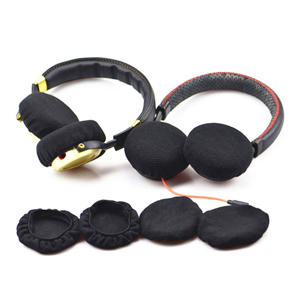 Universal Stretchable Headphone Covers 2-Pack (4pcs) - Washable Fabric Ear Cup Covers for On-Ear Headphones 3.54