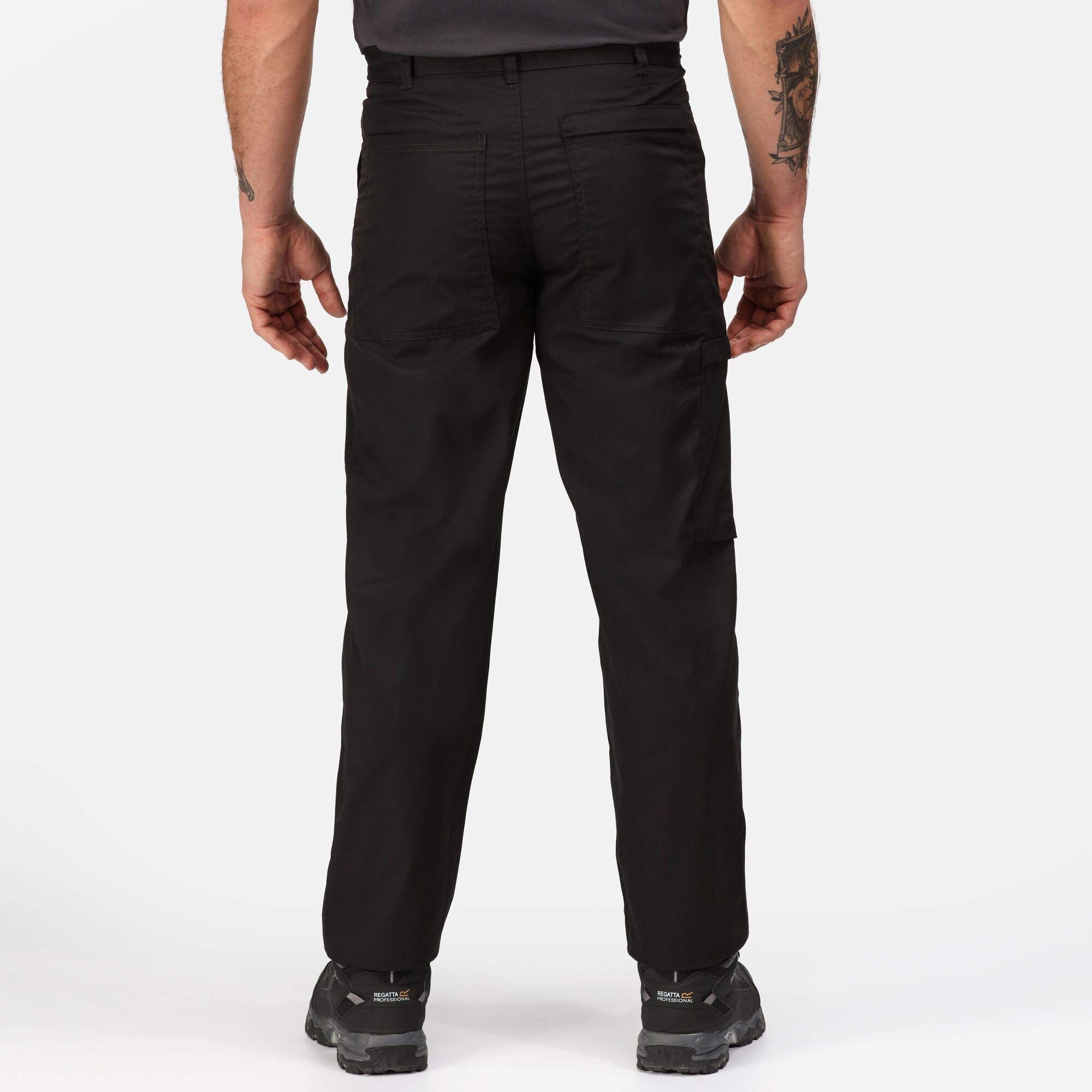 Men's Tactical Pants Black Size 44 - Durable Outdoor Hiking Work Pants for Adventure, Camping & Military Use