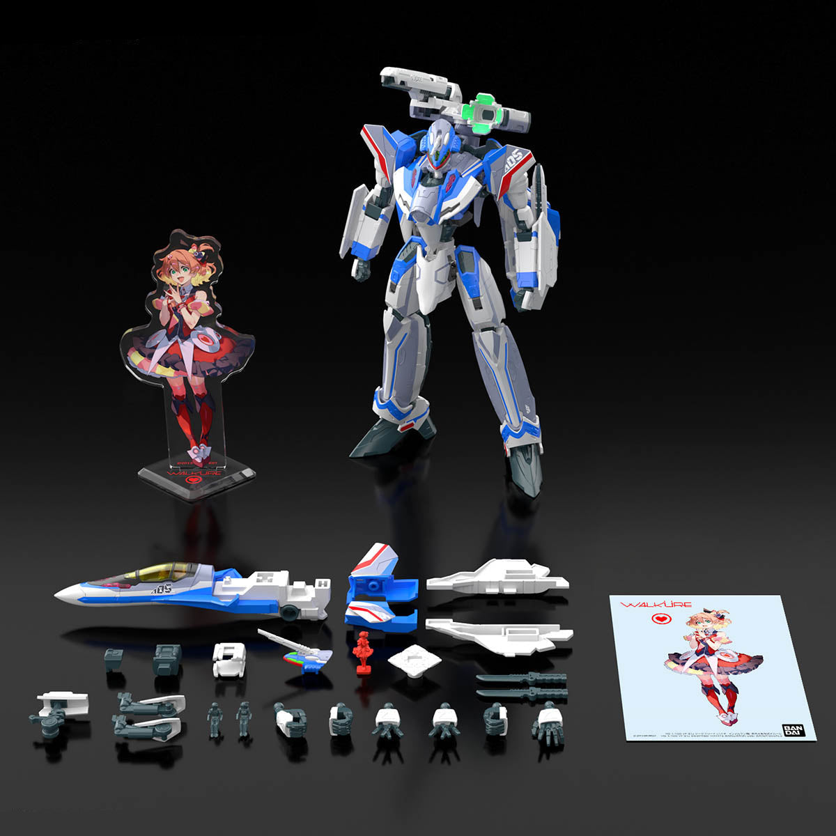 Bandai Macross Delta HG 1/100 VF-31J Siegfried Model Kit - Hayate Immelmann Use Deluxe Set | Anime Action Figure for Collectors & Sci-Fi Fans | Perfect for Display & Gundam Battles