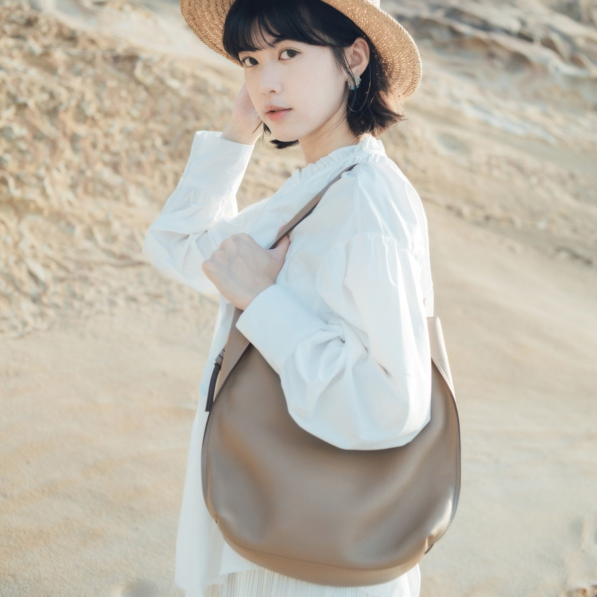 Genevieve Genuine Leather Hobo Bag for Women - Stylish & Durable Shoulder Purse for Work, Travel & Everyday Use