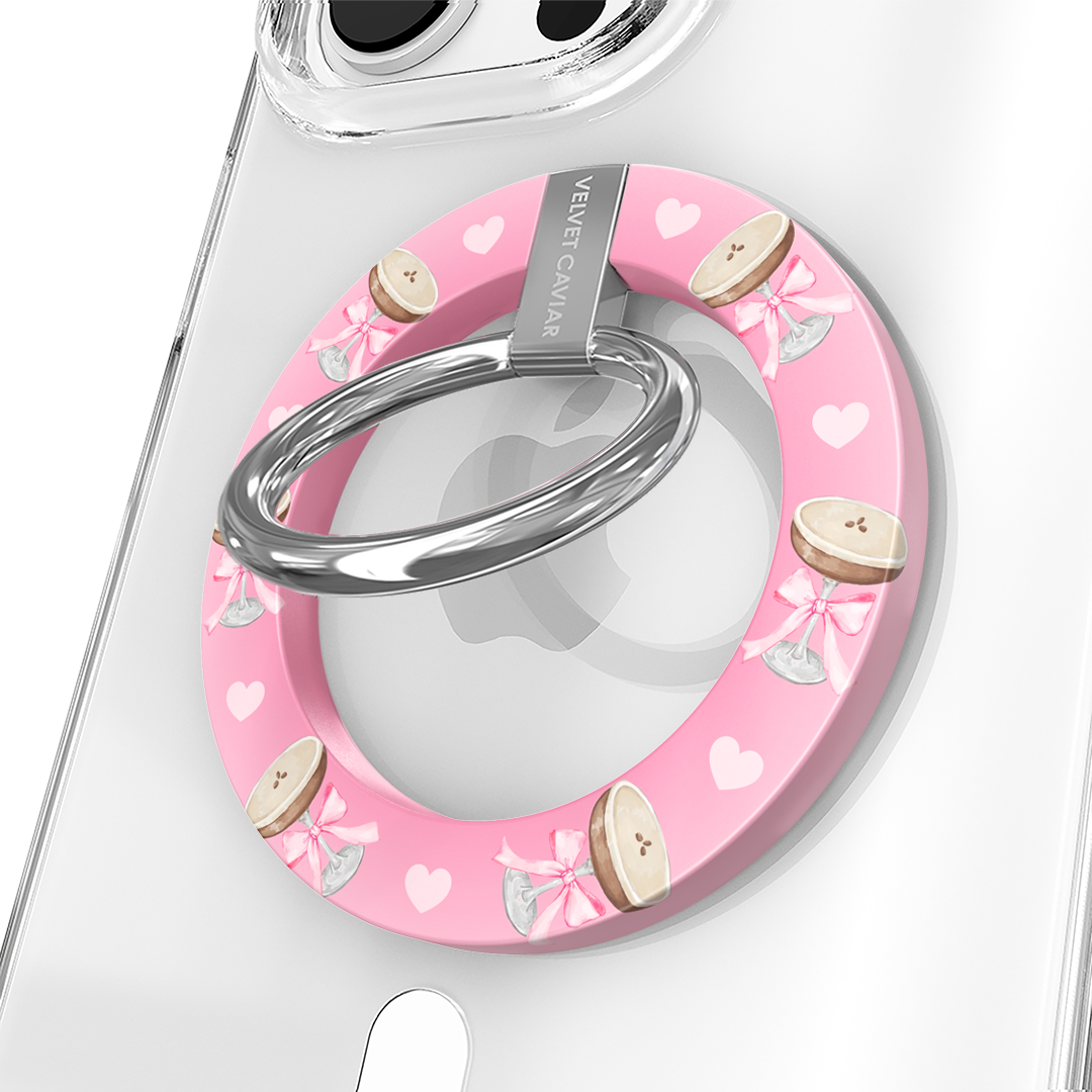 Espresso Please MagSafe Grip Ring - Magnetic Phone Holder for iPhone 14/13/12, Secure Car Mount & Stand - Perfect for Driving, Working, and Hands-Free Use