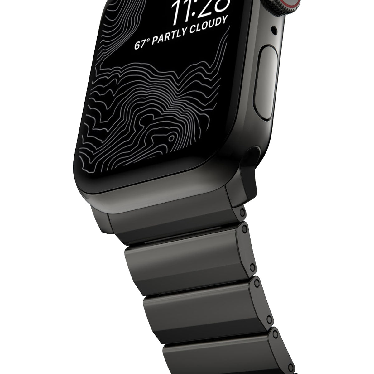 Nomad Apple Watch Band 45mm / 49mm Stainless Steel with Graphite Hardware - Premium Replacement Strap for Workout, Office & Everyday Wear