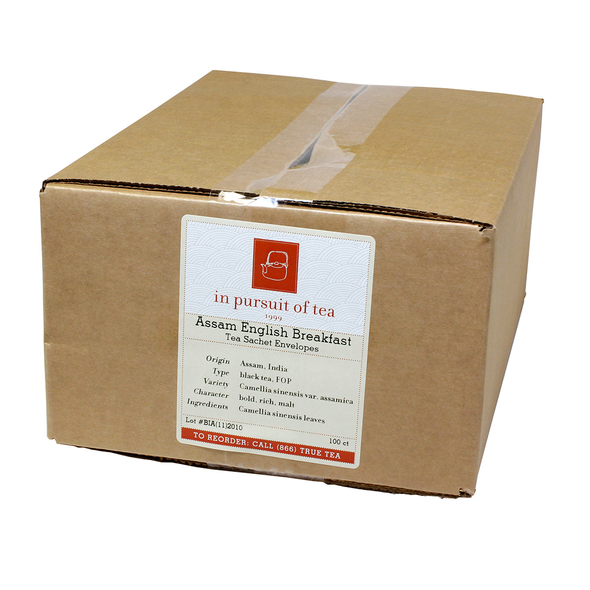 Premium Enveloped Tea Bags - 100 Count Wholesale Case | Herbal & Black Tea Bags for Restaurants, Cafes & Home Brewing