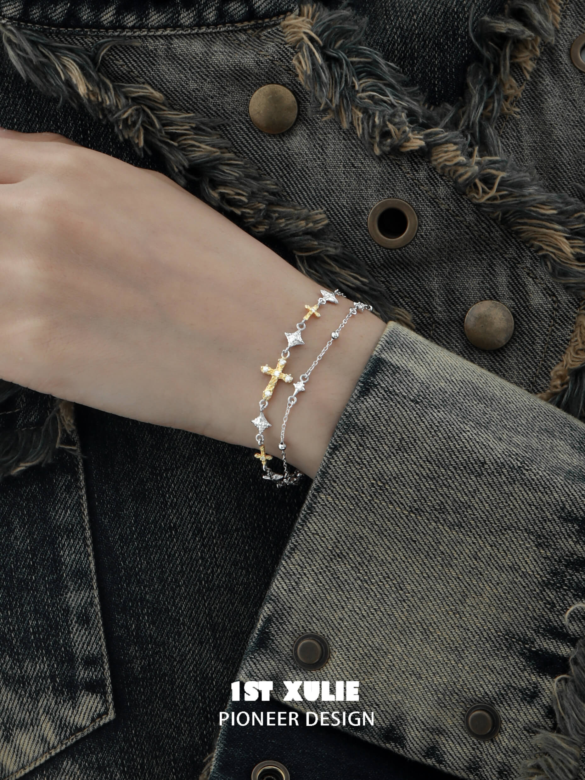 18K Gold Plated & 925 Sterling Silver Chain Bracelet for Women | Elegant Starfall Design | Perfect for Gifts, Weddings, Anniversaries & Everyday Wear