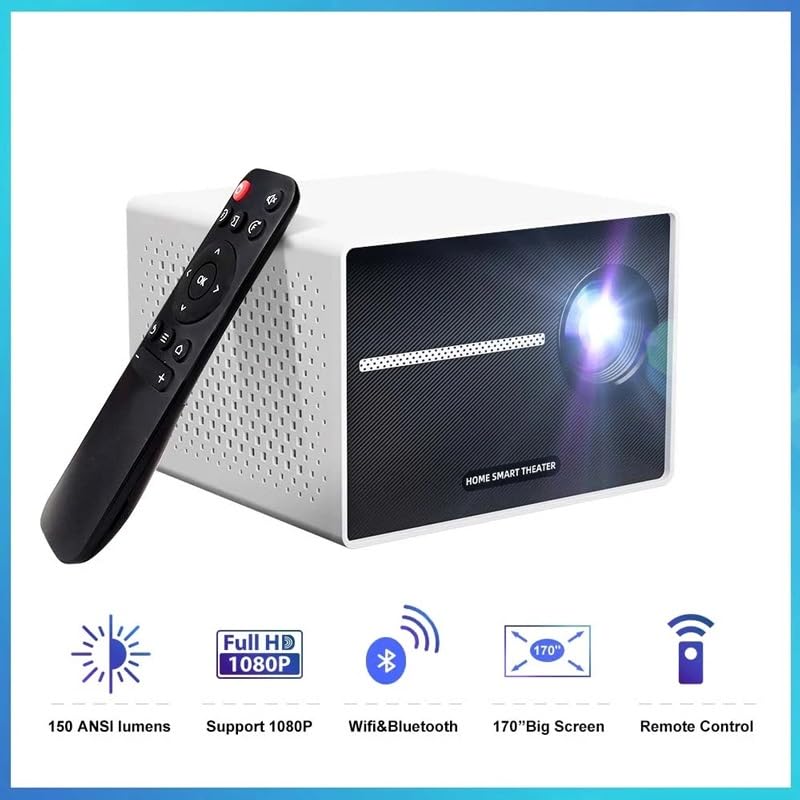 FPVAWKBL QUYNAGER Mini Projector - Android WiFi Bluetooth 720P HD Projector, Supports 4K for Phone & Computer | Home Theater, Outdoor Movie Nights, Gaming, Presentations (D As shown)