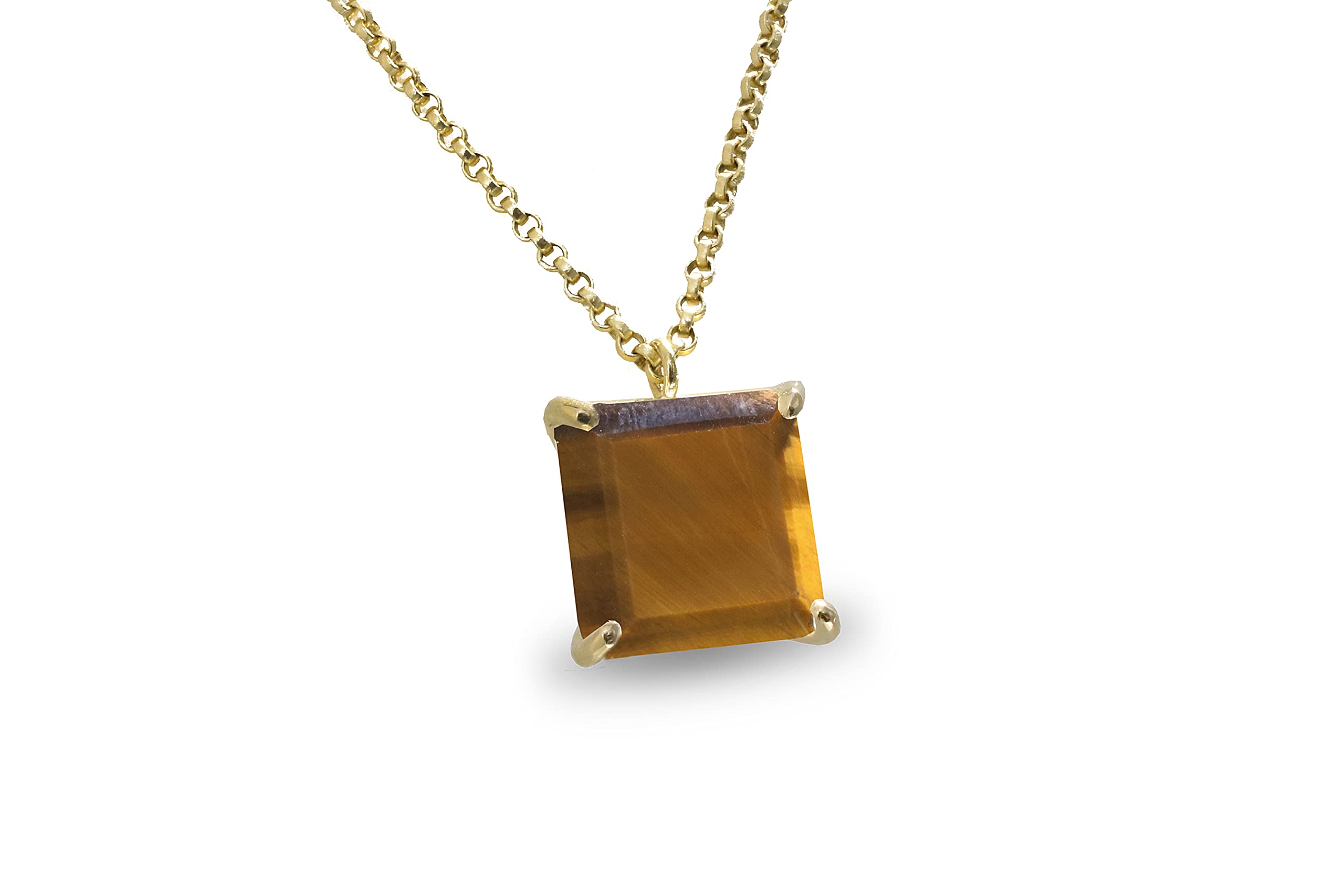 Natural Tiger Eye Necklace in 14k Gold Filled - Healing Crystal Jewelry for Women - Handmade Reiki & Energy Balancing Pendant - Spiritual Gift for Her - Perfect for Meditation, Yoga & Everyday Wear